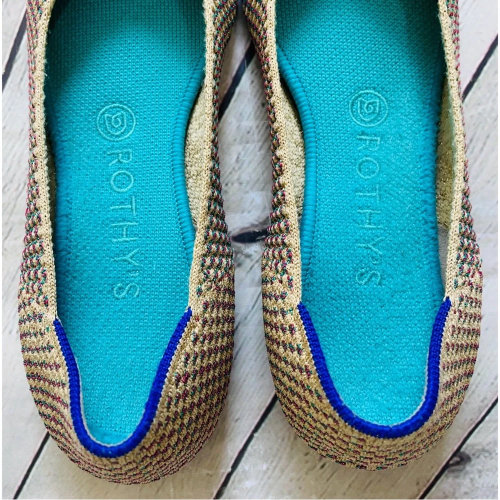 Rothy’s The Point Multi Metallic Flats